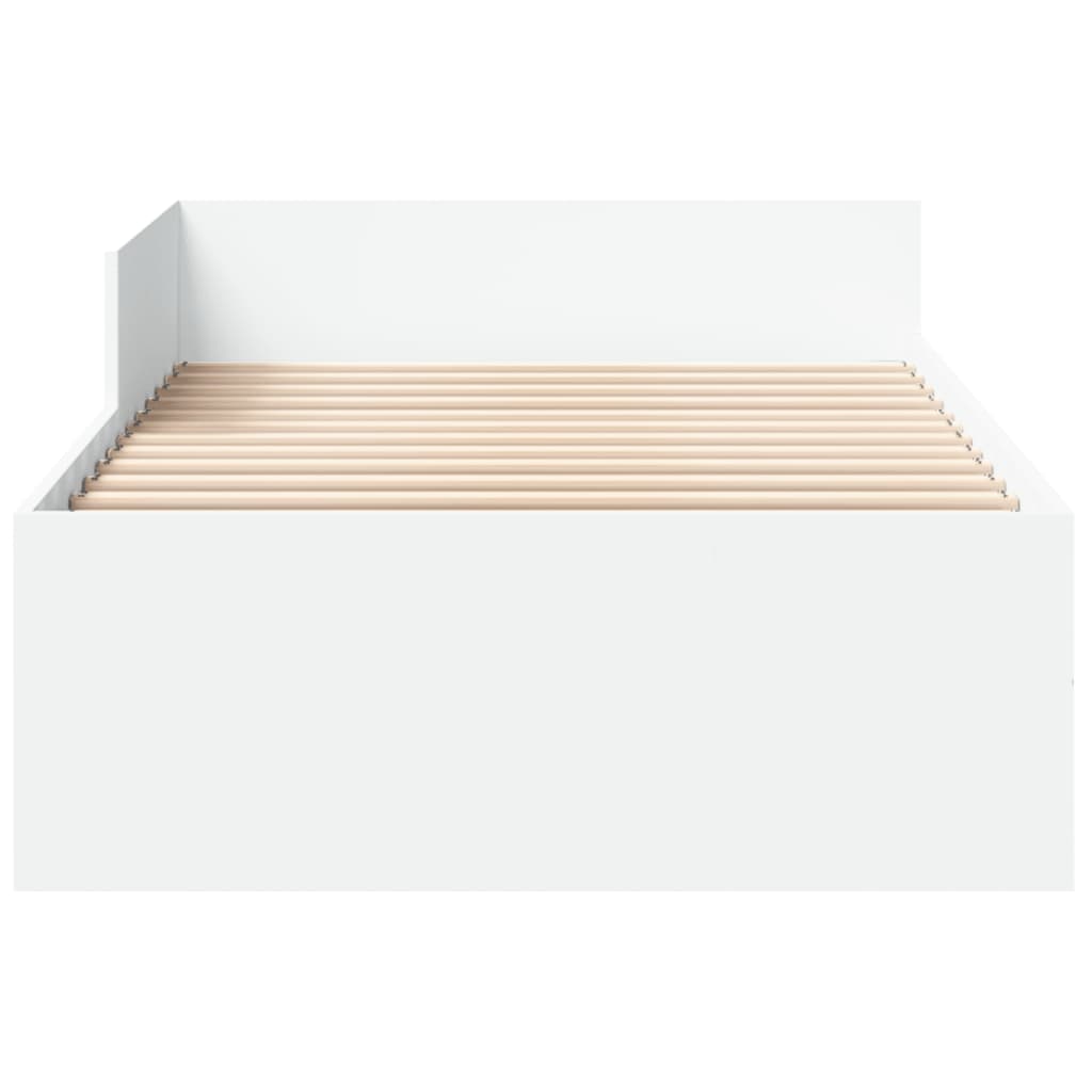 Bedframe bewerkt hout wit 100x200 cm is nu te koop bij PeponiXL, paradijselijk wonen!