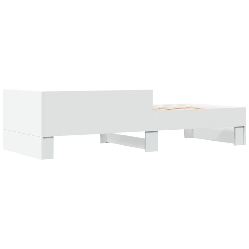 Bedframe bewerkt hout wit 100x200 cm is nu te koop bij PeponiXL, paradijselijk wonen!