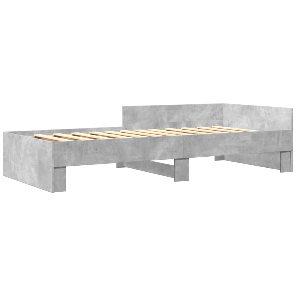 Bedframe bewerkt hout betongrijs 90x190 cm is nu te koop bij PeponiXL, paradijselijk wonen!