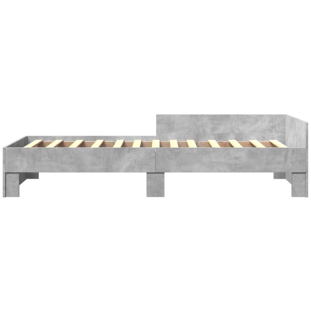 Bedframe bewerkt hout betongrijs 90x190 cm is nu te koop bij PeponiXL, paradijselijk wonen!