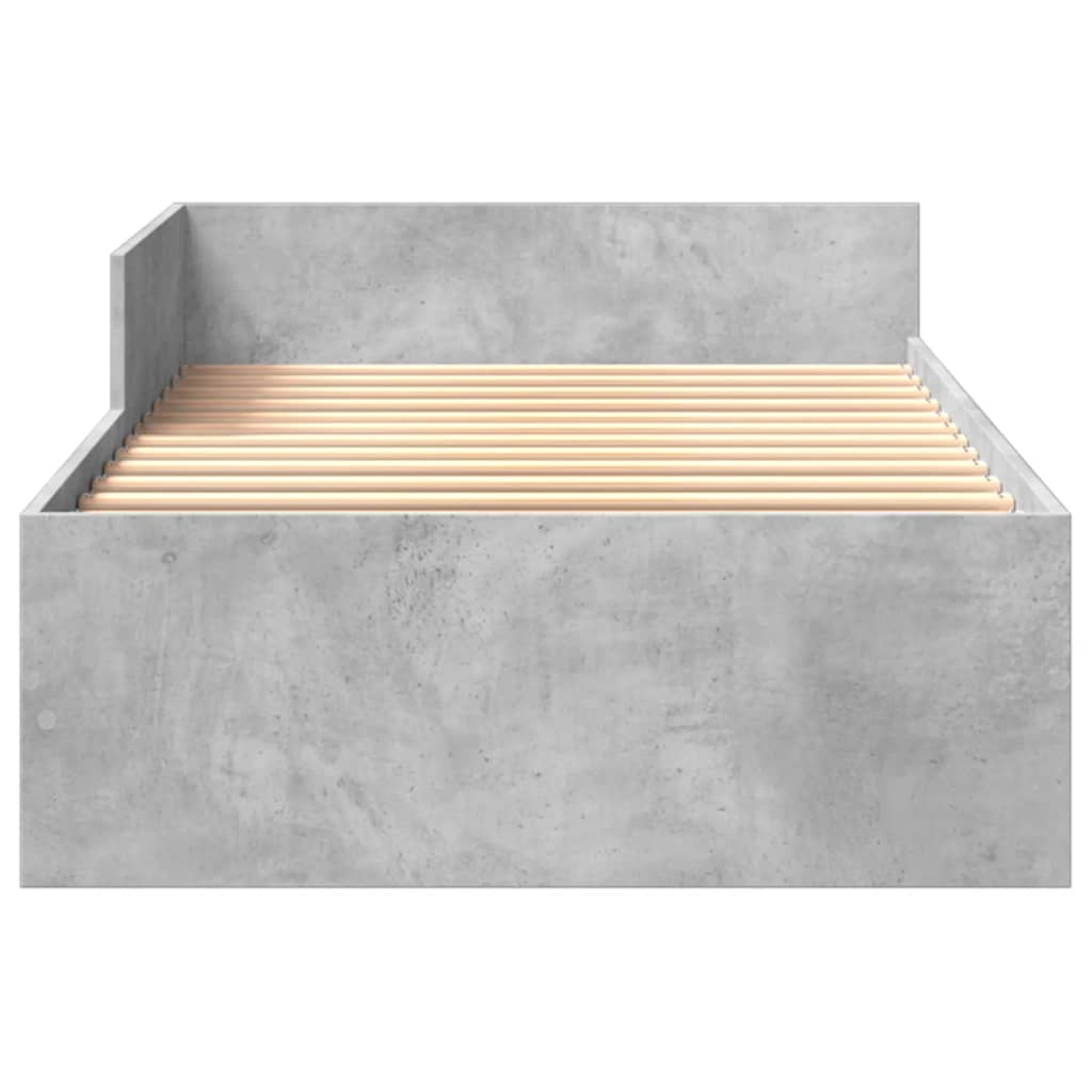Bedframe bewerkt hout betongrijs 90x190 cm is nu te koop bij PeponiXL, paradijselijk wonen!