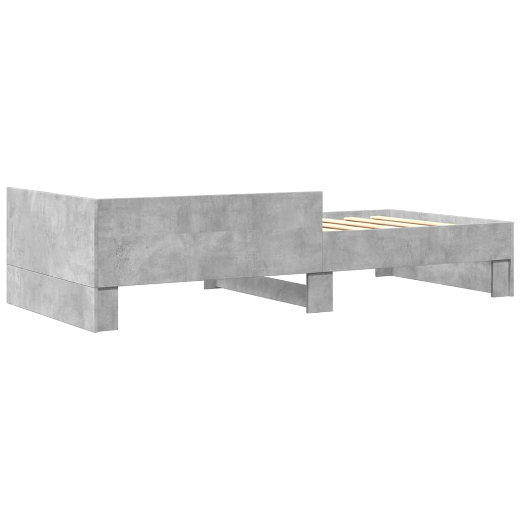 Bedframe bewerkt hout betongrijs 90x190 cm is nu te koop bij PeponiXL, paradijselijk wonen!