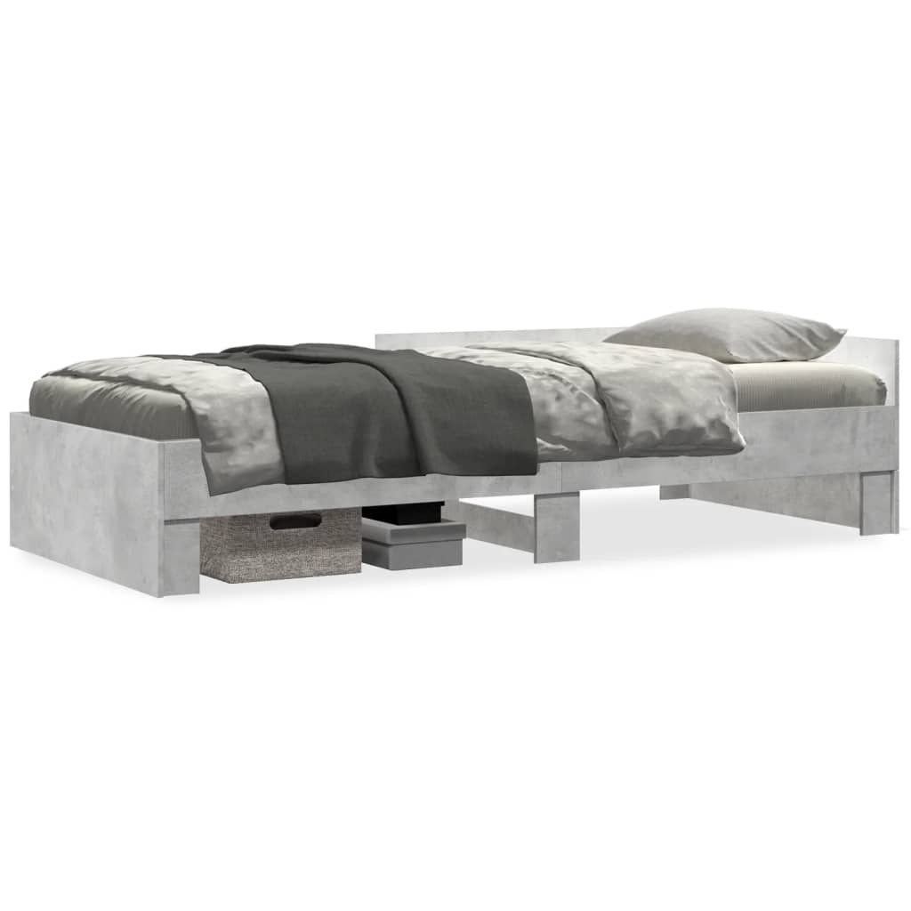 Bedframe bewerkt hout betongrijs 90x190 cm is nu te koop bij PeponiXL, paradijselijk wonen!