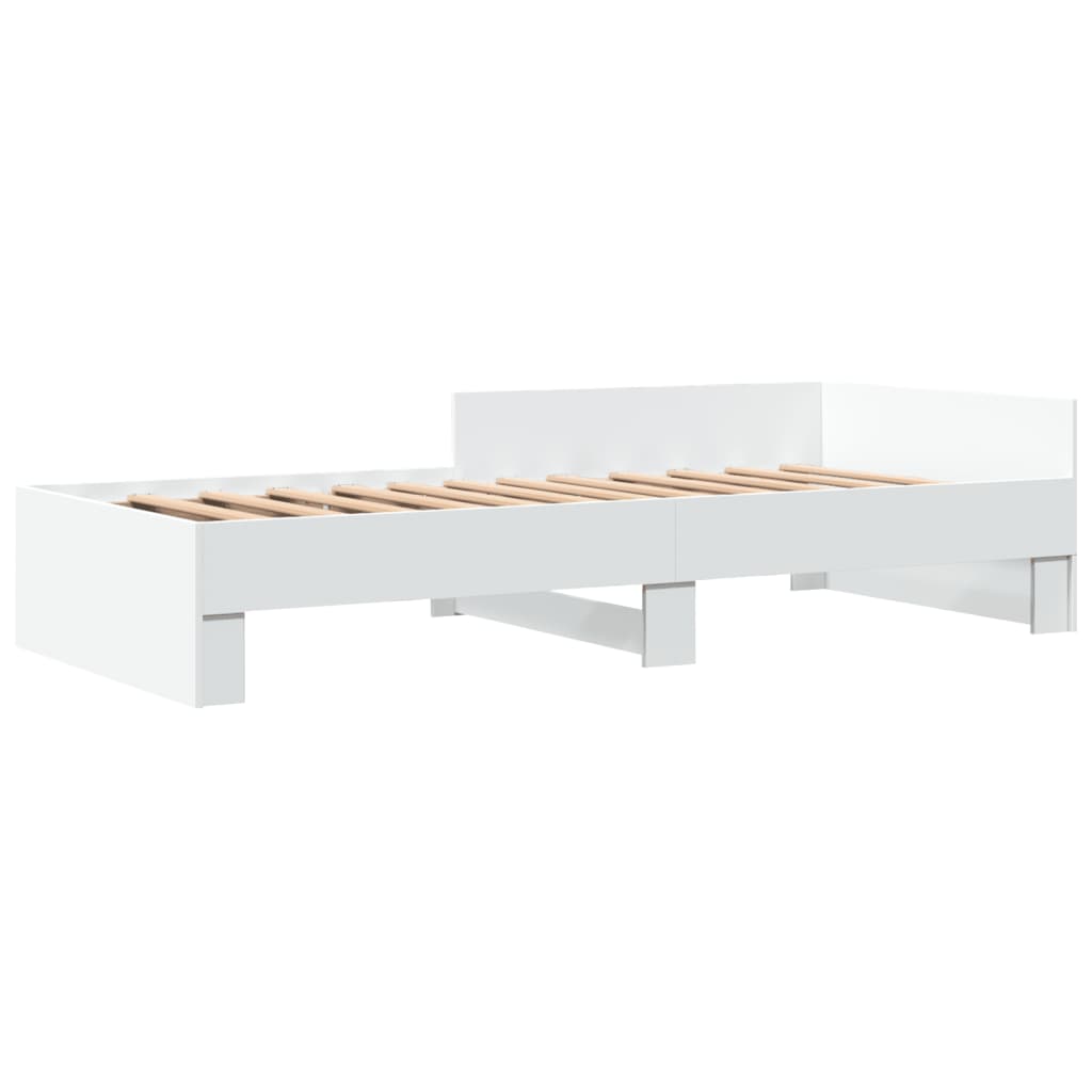 Bedframe bewerkt hout wit 75x190 cm is nu te koop bij PeponiXL, paradijselijk wonen!