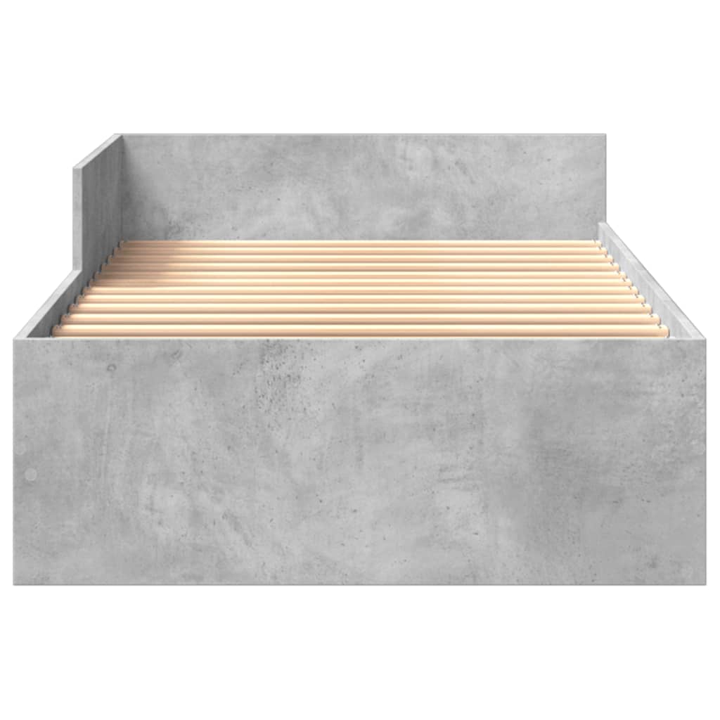 Bedframe bewerkt hout betongrijs 75x190 cm is nu te koop bij PeponiXL, paradijselijk wonen!
