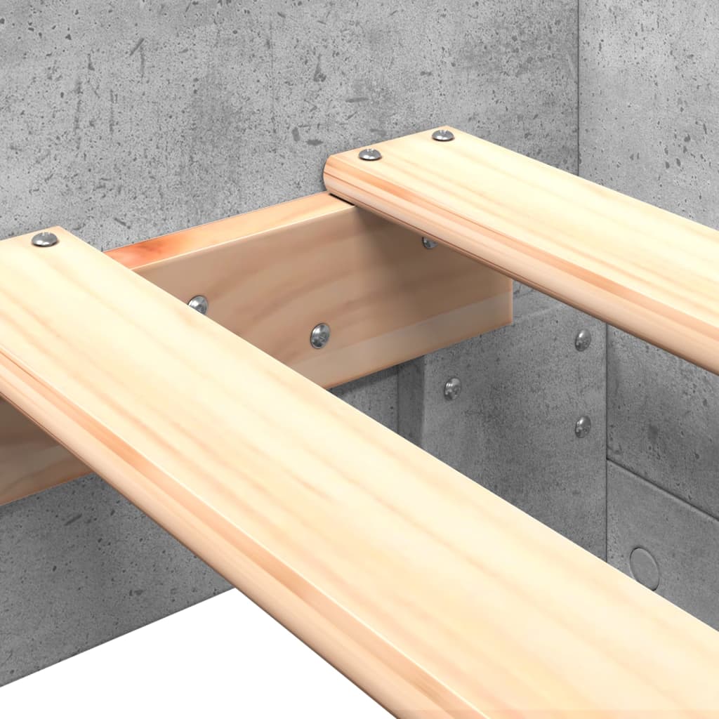 Bedframe bewerkt hout betongrijs 75x190 cm is nu te koop bij PeponiXL, paradijselijk wonen!