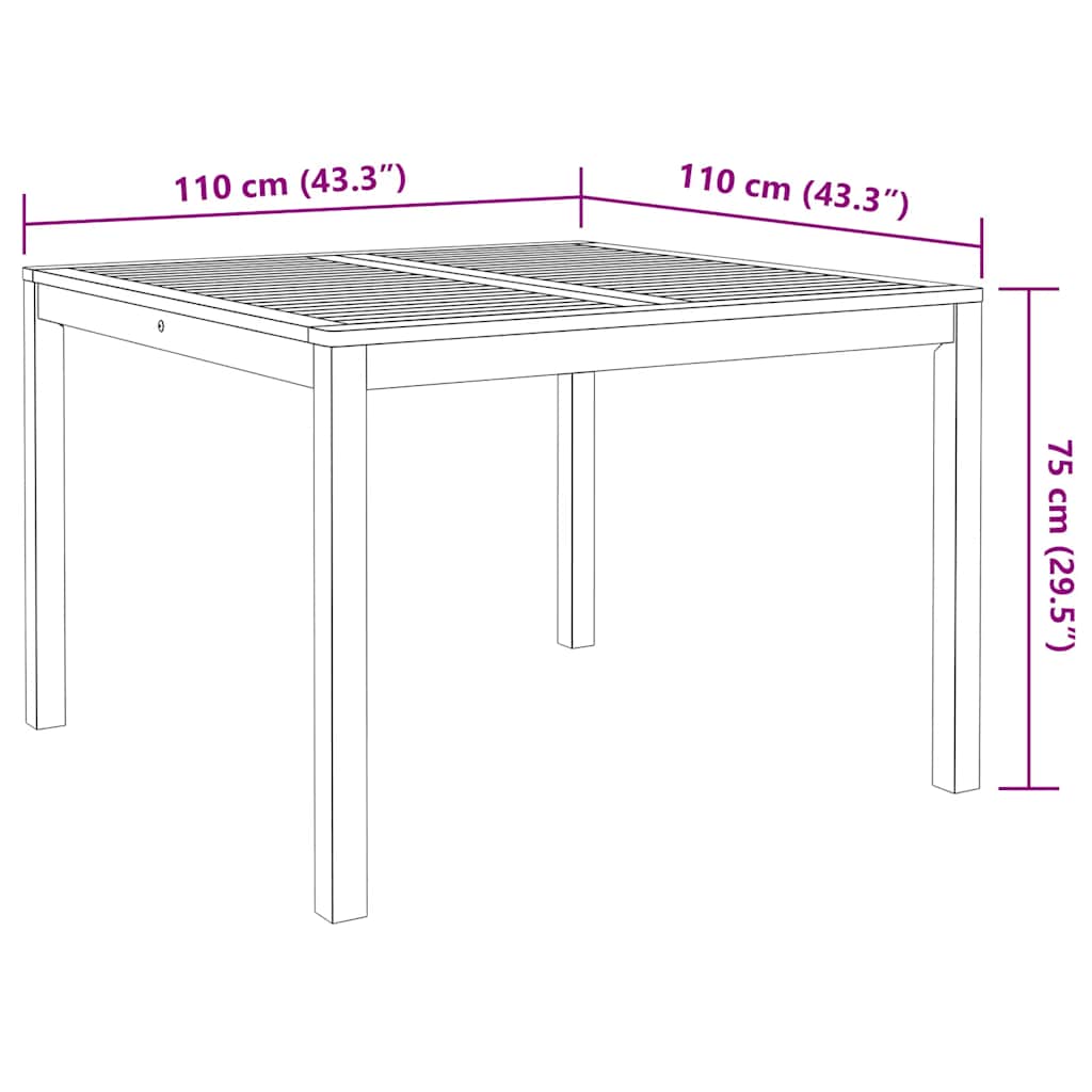 3-delige Tuinset massief acaciahout is nu te koop bij PeponiXL, paradijselijk wonen!