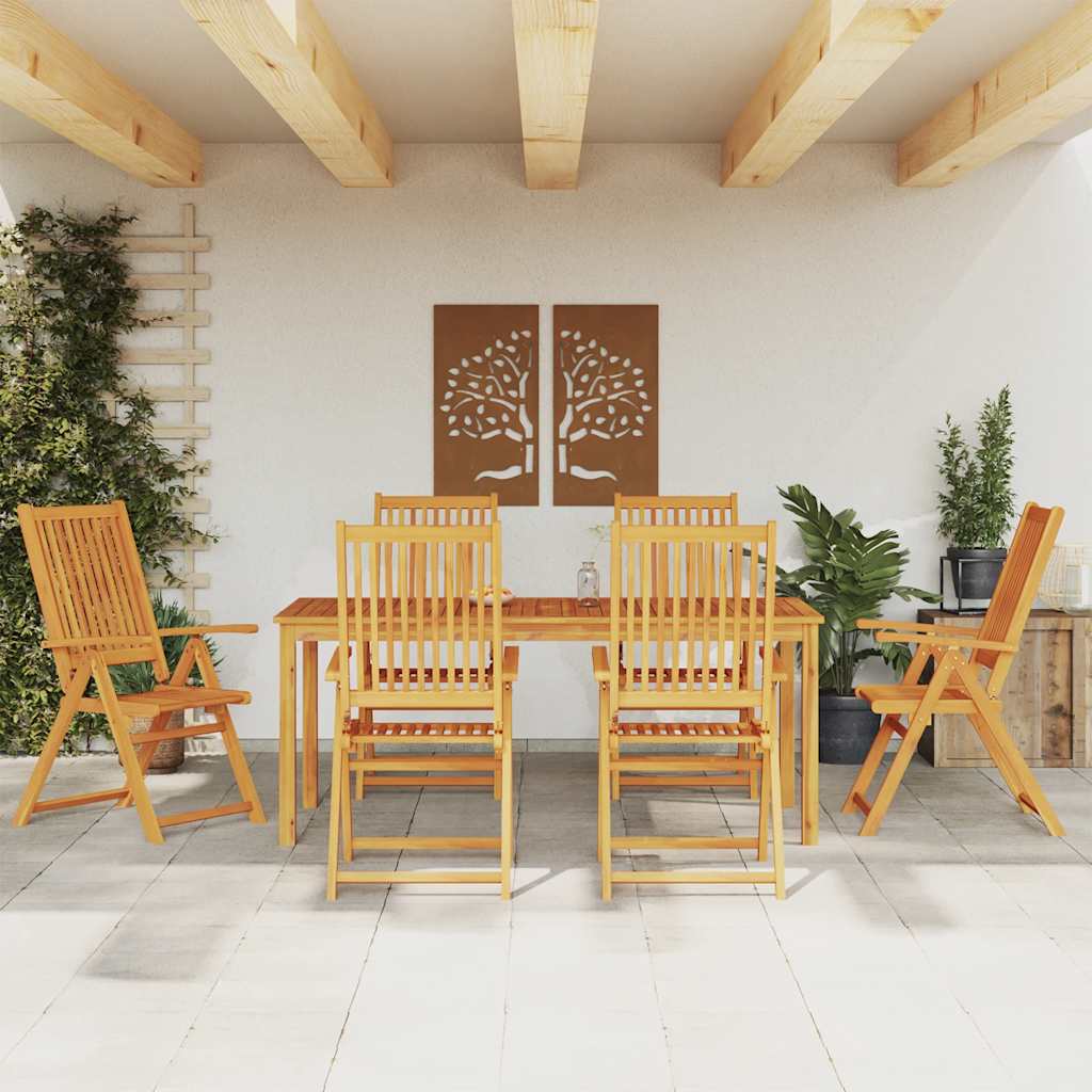 7-delige Tuinset 180x90x75 cm massief acaciahout is nu te koop bij PeponiXL, paradijselijk wonen!