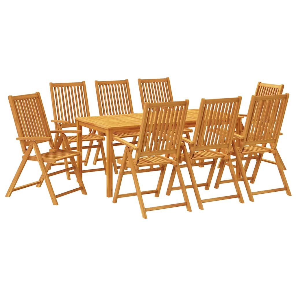 9-delige Tuinset 180x90x75 cm massief acaciahout is nu te koop bij PeponiXL, paradijselijk wonen!