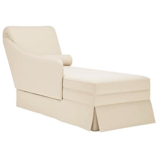 Chaise longue met bolster en rechterarmleuning linnen is nu te koop bij PeponiXL, paradijselijk wonen!