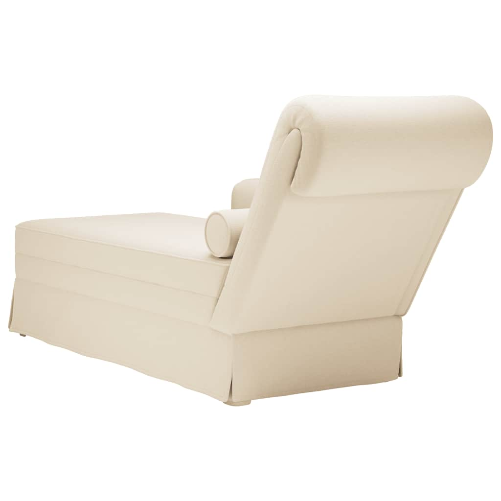 Chaise longue met bolster en rechterarmleuning linnen is nu te koop bij PeponiXL, paradijselijk wonen!