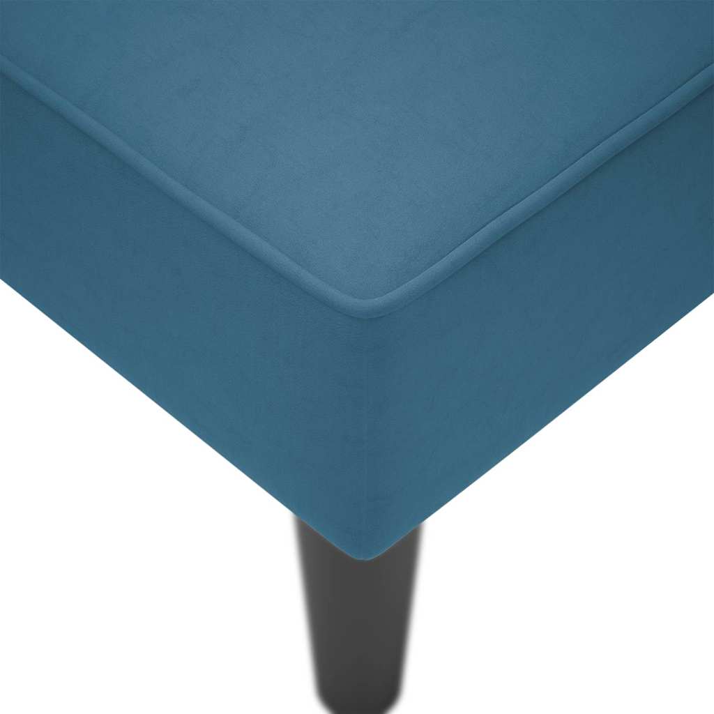 Chaise longue met rechterarmleuning fluweel blauw is nu te koop bij PeponiXL, paradijselijk wonen!