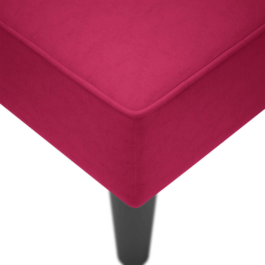 Chaise longue met rechterarmleuning fluweel wijnrood is nu te koop bij PeponiXL, paradijselijk wonen!