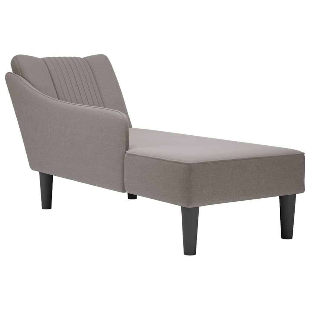 Chaise longue met rechterarmleuning stof taupe is nu te koop bij PeponiXL, paradijselijk wonen!