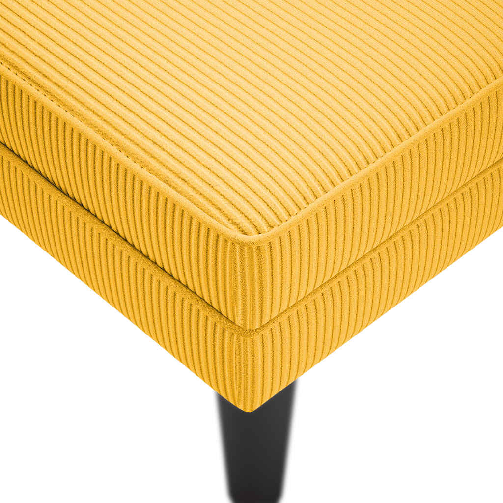 Chaise longue met kussen corduroy stof lichtgeel is nu te koop bij PeponiXL, paradijselijk wonen!