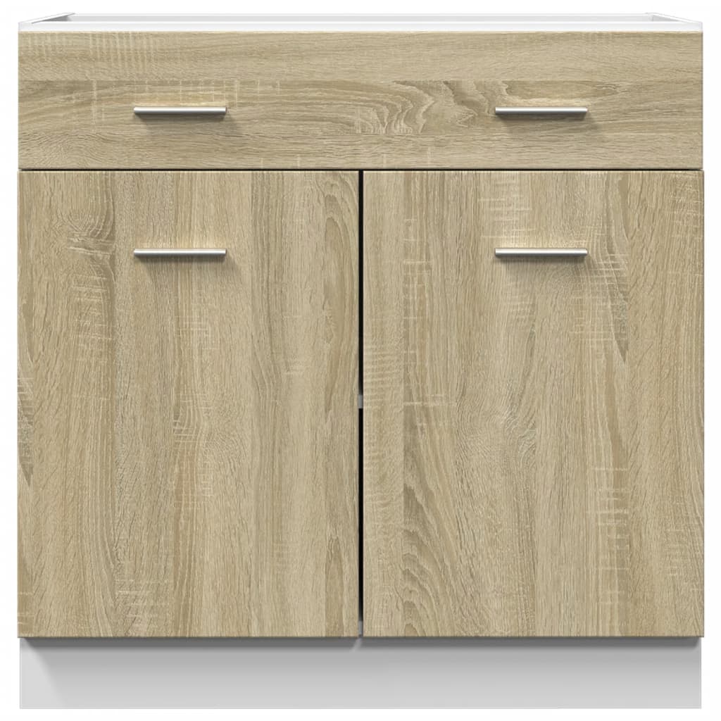 Onderkast met lade Lyon 80x46x81,5 cm bewerkt hout sonoma eikenkleurig is nu te koop bij PeponiXL, paradijselijk wonen!
