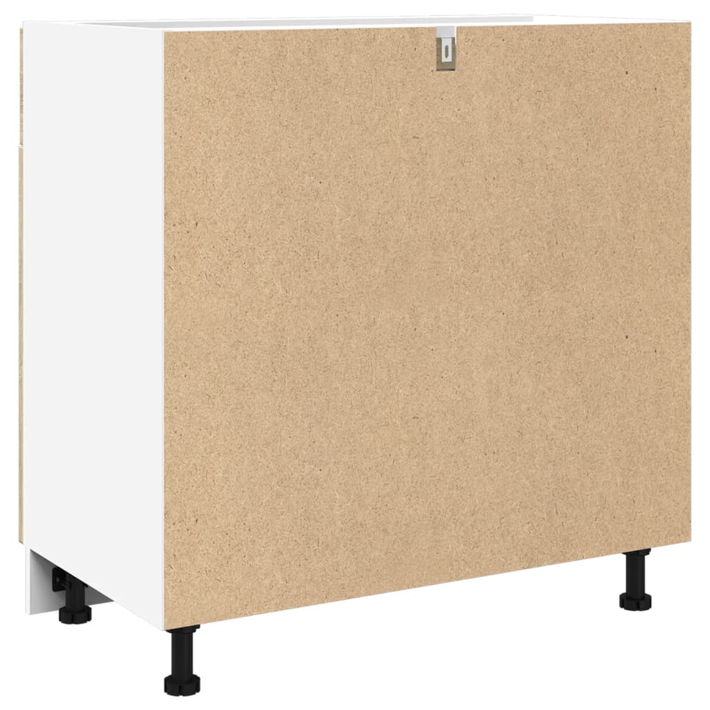 Onderkast met lade Lyon 80x46x81,5 cm bewerkt hout sonoma eikenkleurig is nu te koop bij PeponiXL, paradijselijk wonen!