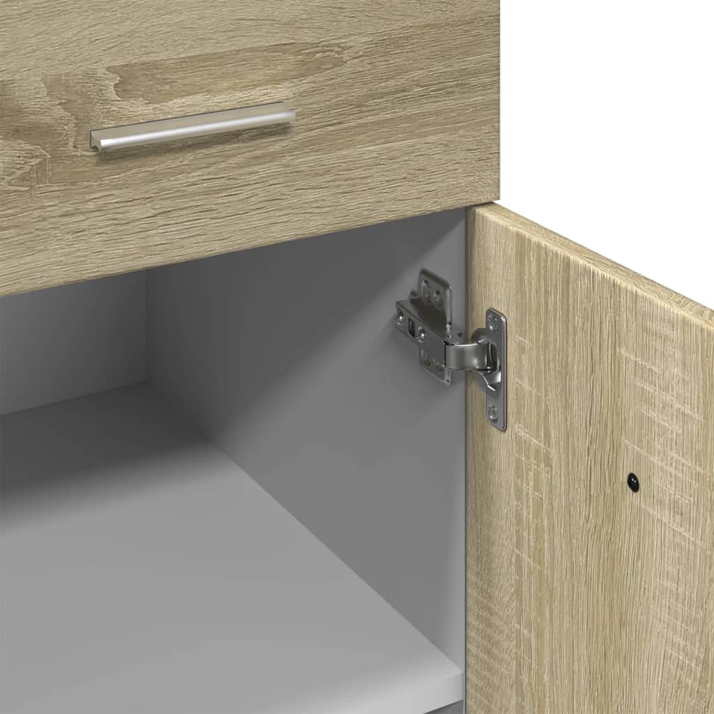 Onderkast met lade Lyon 80x46x81,5 cm bewerkt hout sonoma eikenkleurig is nu te koop bij PeponiXL, paradijselijk wonen!