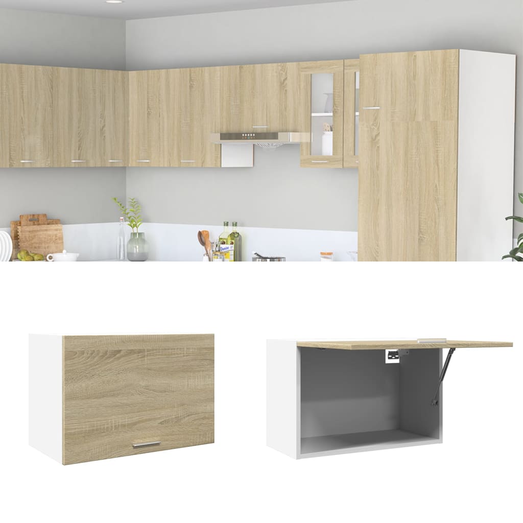 Bovenkast Lyon 60x31x40 cm bewerkt hout sonoma eikenkleurig is nu te koop bij PeponiXL, paradijselijk wonen!