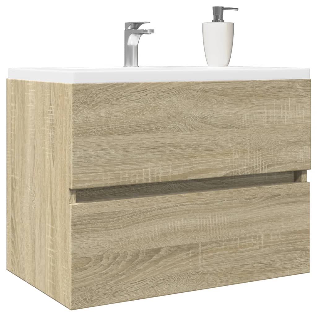 Wastafelkast 60x38,5x45 cm spaanplaat sonoma eikenkleurig is nu te koop bij PeponiXL, paradijselijk wonen!