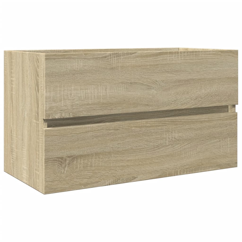 Wastafelkast 80x38,5x45 cm spaanplaat sonoma eikenkleurig is nu te koop bij PeponiXL, paradijselijk wonen!