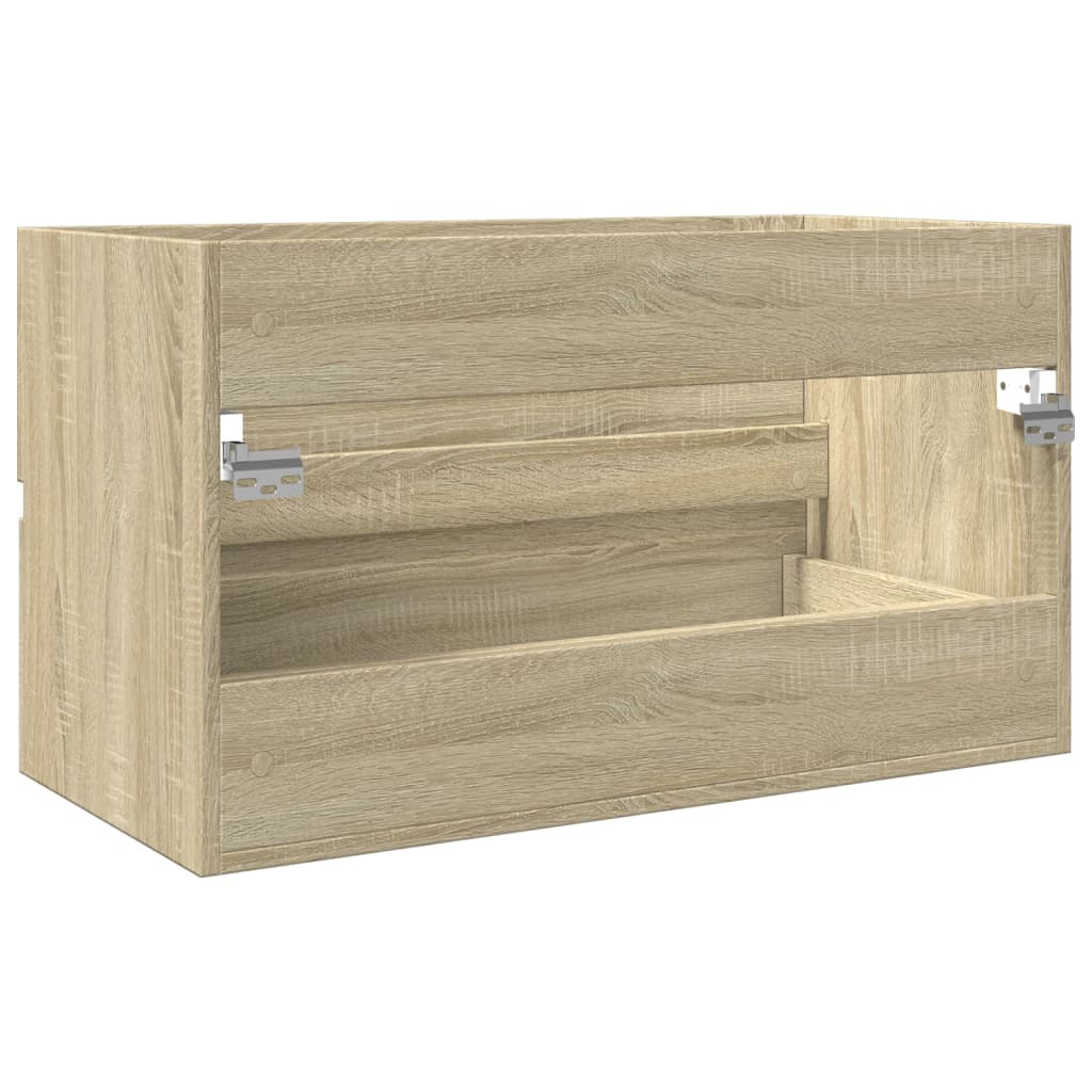 Wastafelkast 80x38,5x45 cm spaanplaat sonoma eikenkleurig is nu te koop bij PeponiXL, paradijselijk wonen!