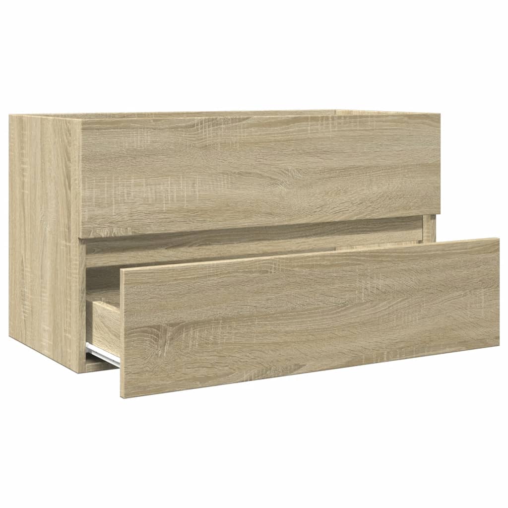 Wastafelkast 80x38,5x45 cm spaanplaat sonoma eikenkleurig is nu te koop bij PeponiXL, paradijselijk wonen!