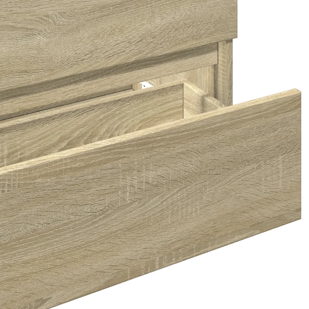 Wastafelkast 80x38,5x45 cm spaanplaat sonoma eikenkleurig is nu te koop bij PeponiXL, paradijselijk wonen!
