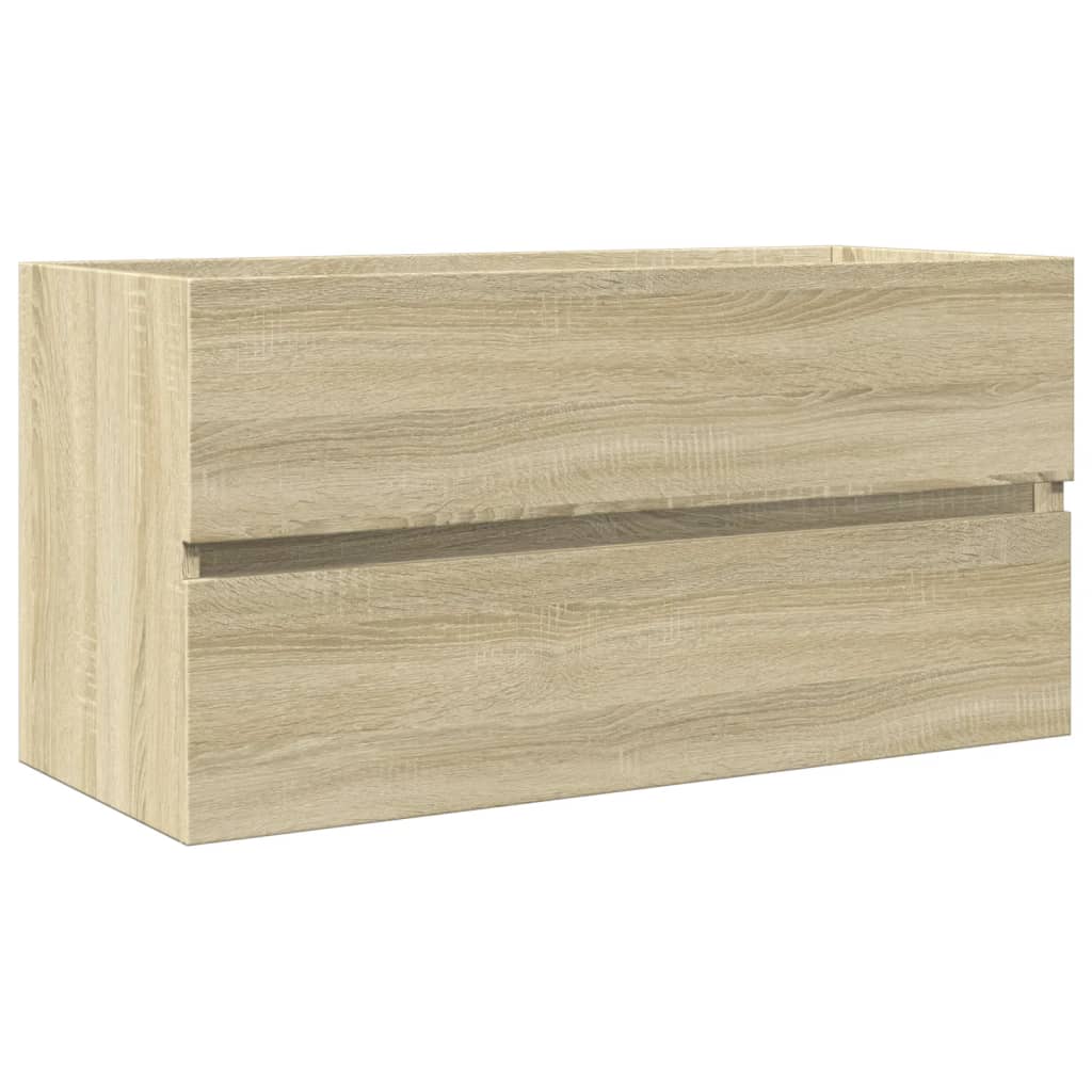 Wastafelkast 90x38,5x45 cm spaanplaat sonoma eikenkleurig is nu te koop bij PeponiXL, paradijselijk wonen!