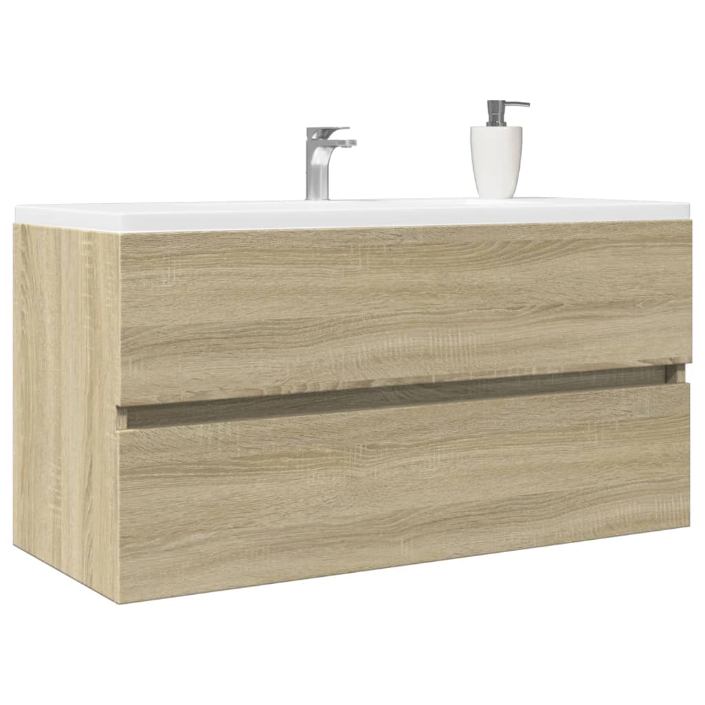 Wastafelkast 90x38,5x45 cm spaanplaat sonoma eikenkleurig is nu te koop bij PeponiXL, paradijselijk wonen!