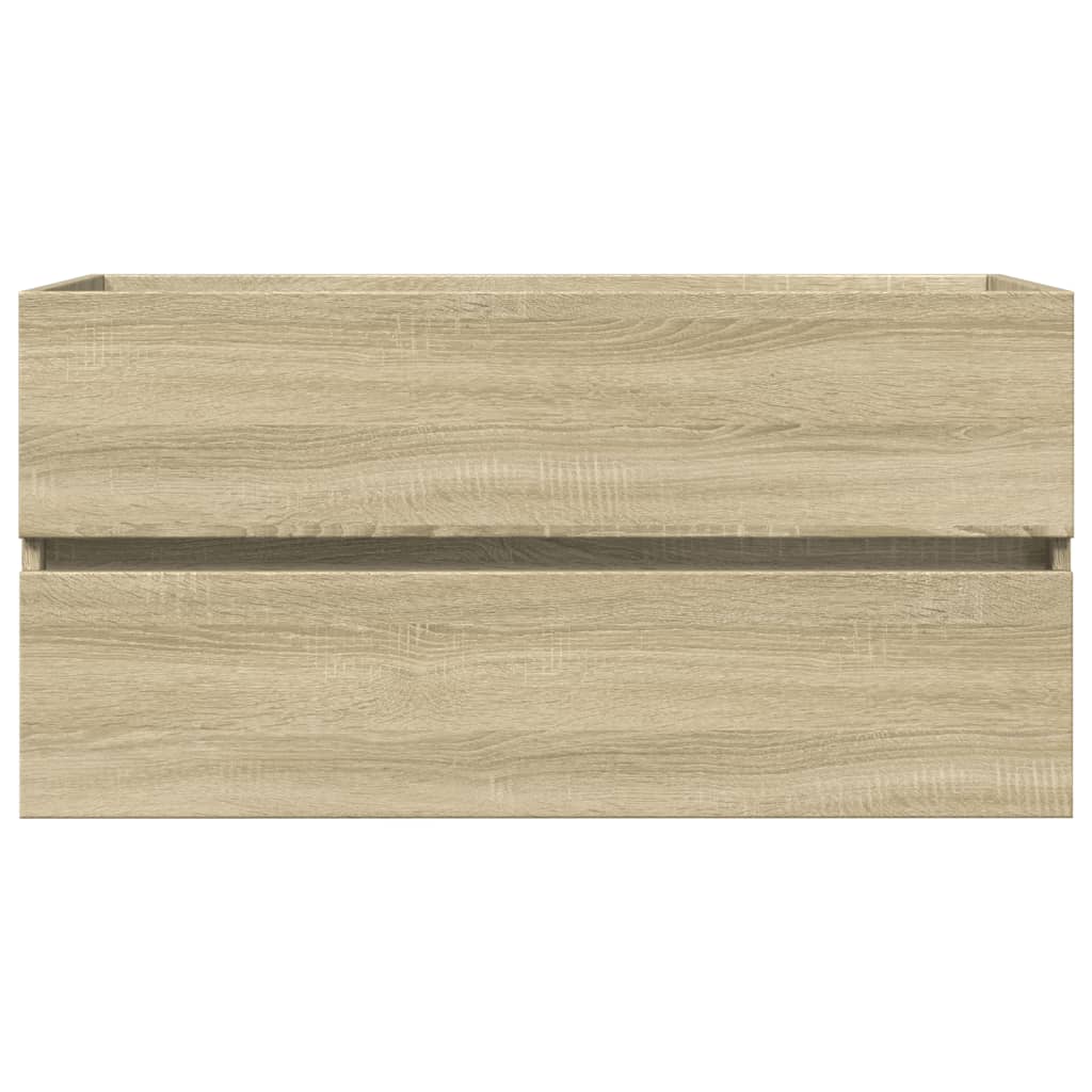 Wastafelkast 90x38,5x45 cm spaanplaat sonoma eikenkleurig is nu te koop bij PeponiXL, paradijselijk wonen!