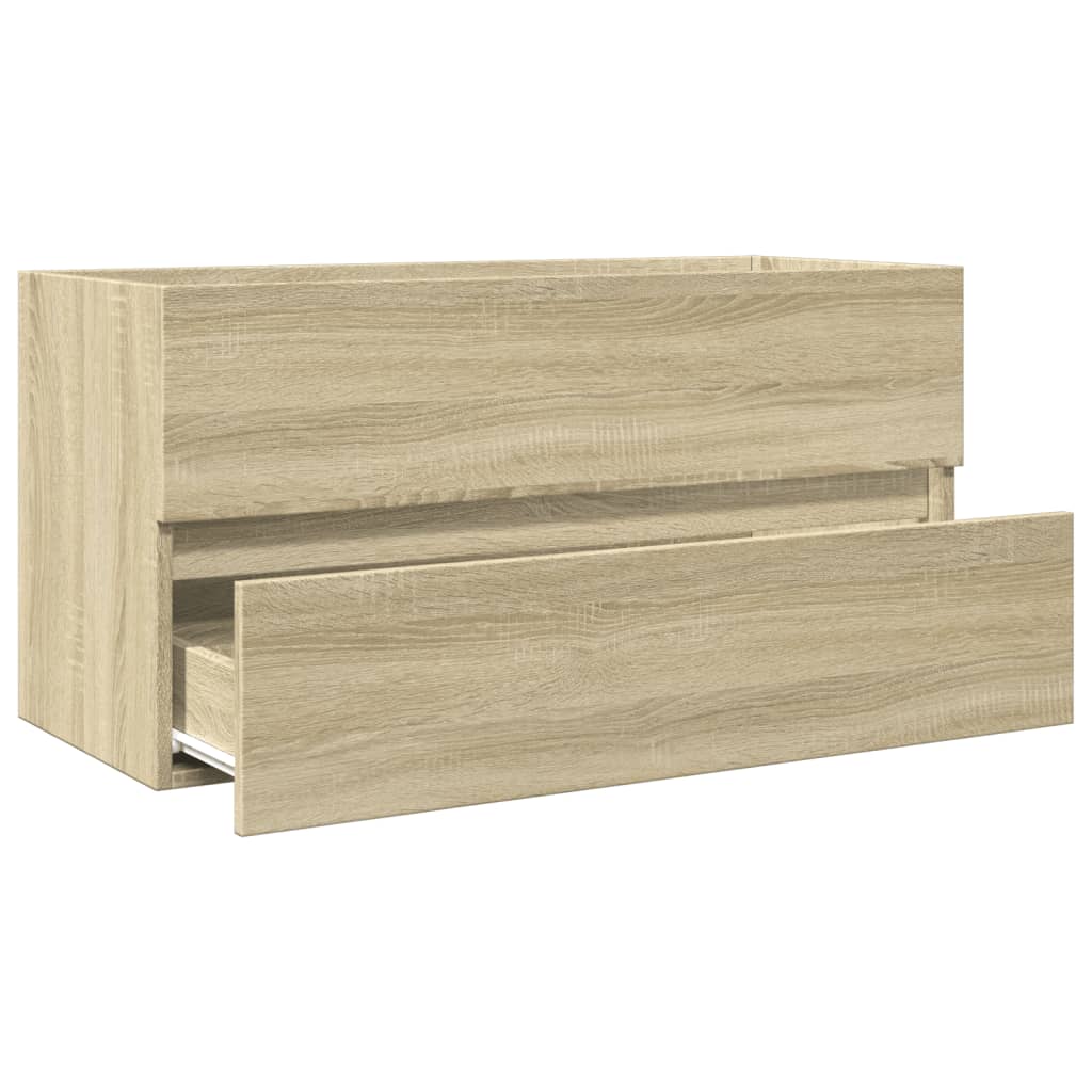 Wastafelkast 90x38,5x45 cm spaanplaat sonoma eikenkleurig is nu te koop bij PeponiXL, paradijselijk wonen!