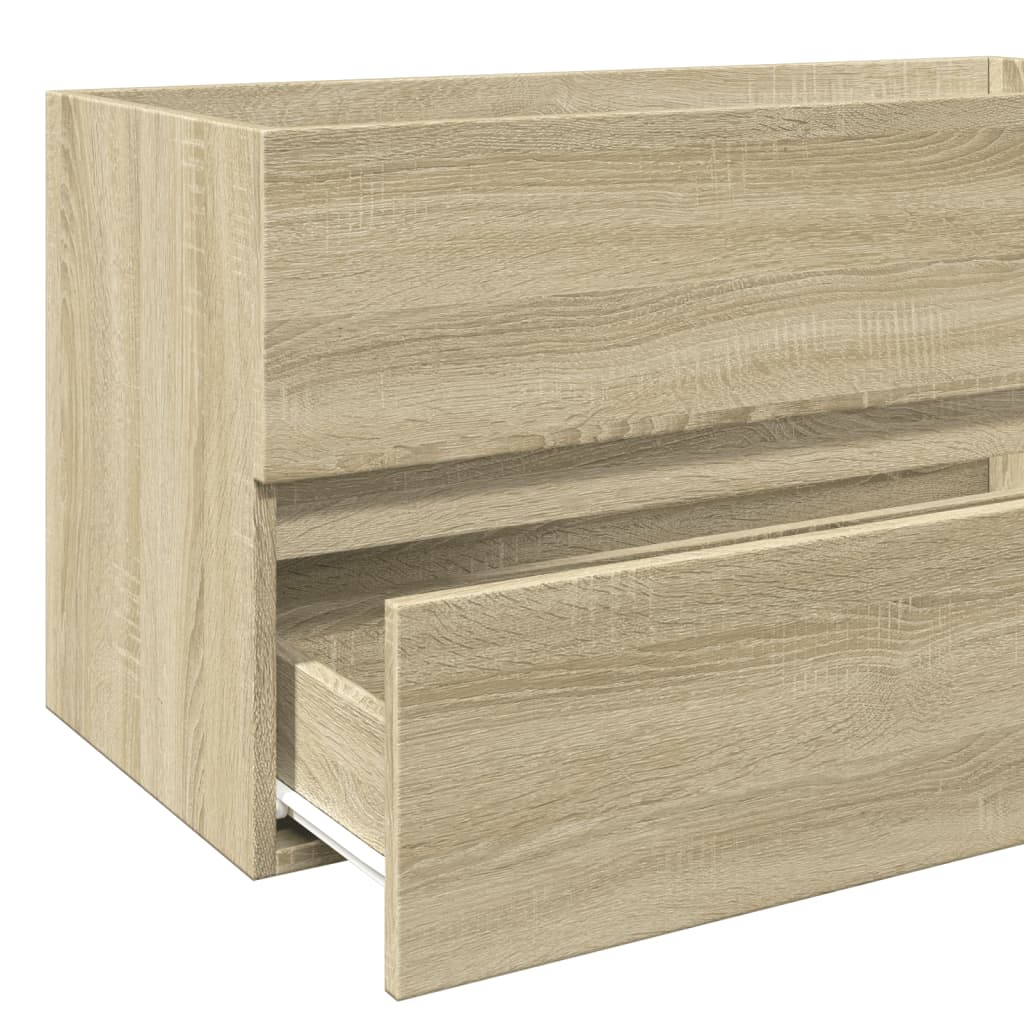 Wastafelkast 90x38,5x45 cm spaanplaat sonoma eikenkleurig is nu te koop bij PeponiXL, paradijselijk wonen!
