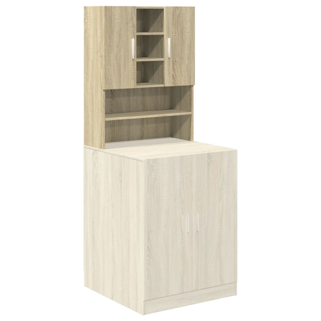 Wasmachinekast 70,5x24x90 cm sonoma eikenkleurig is nu te koop bij PeponiXL, paradijselijk wonen!