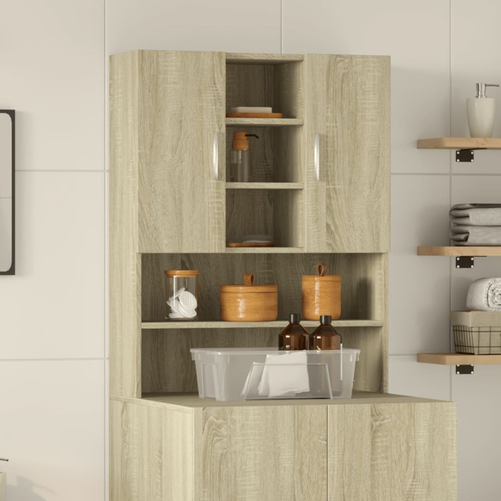Wasmachinekast 70,5x24x90 cm sonoma eikenkleurig is nu te koop bij PeponiXL, paradijselijk wonen!