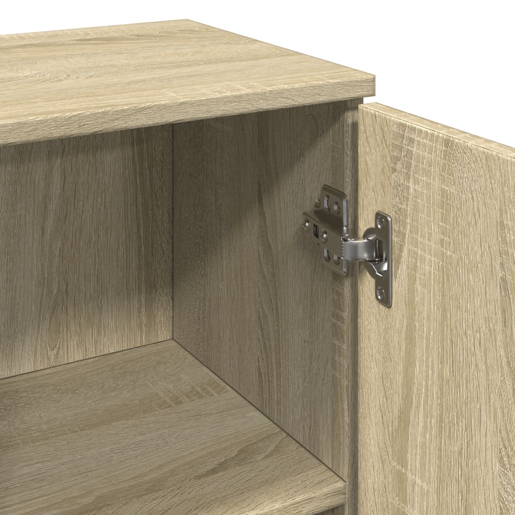 Badkamerkast 30x30x190 cm bewerkt hout sonoma eikenkleurig is nu te koop bij PeponiXL, paradijselijk wonen!