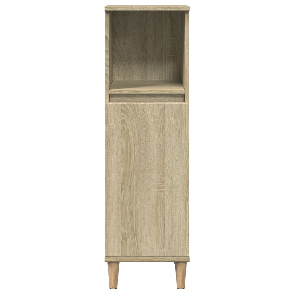 Badkamerkast 30x30x100 cm bewerkt hout sonoma eikenkleurig is nu te koop bij PeponiXL, paradijselijk wonen!