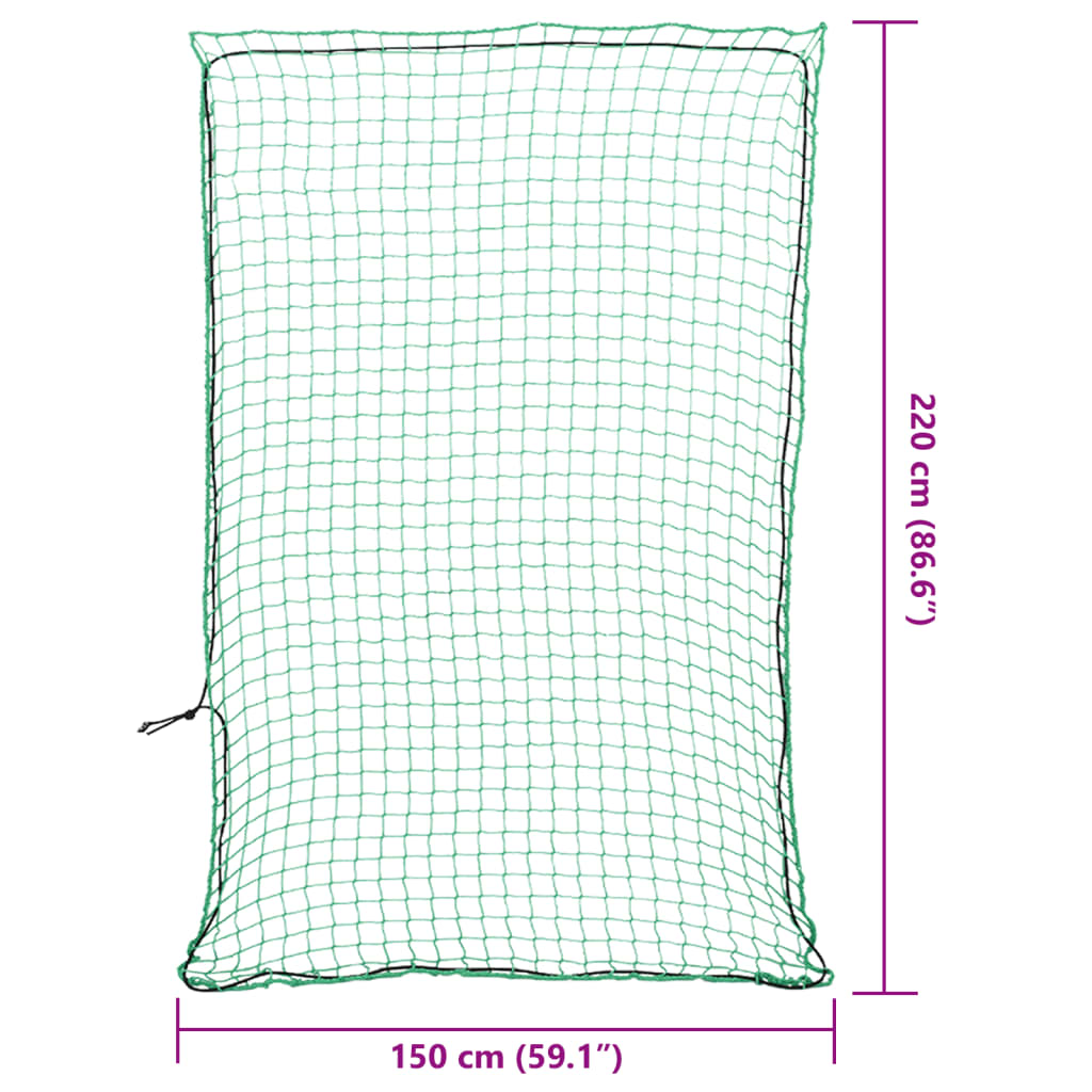 Aanhangwagennet elastisch touw 2,2x1,5 m polypropeen groen is nu te koop bij PeponiXL, paradijselijk wonen!