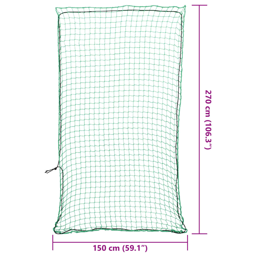 Aanhangwagennet elastisch touw 2,7x1,5 m polypropeen groen is nu te koop bij PeponiXL, paradijselijk wonen!