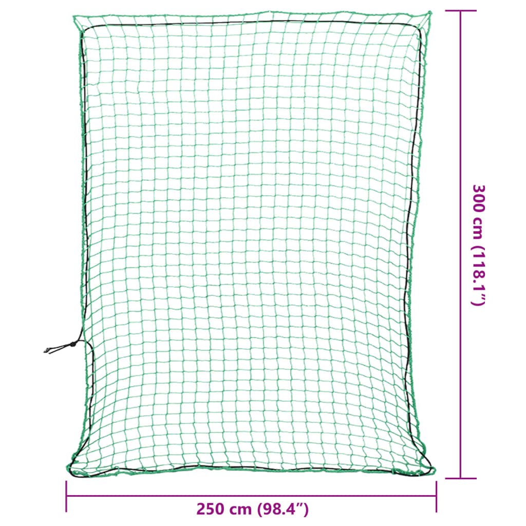 Aanhangwagennet elastisch touw 3x2,5 m polypropeen groen is nu te koop bij PeponiXL, paradijselijk wonen!