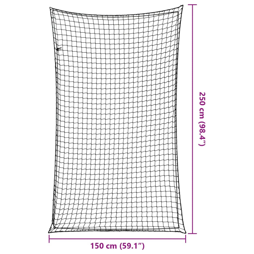 Aanhangwagennet elastisch touw 2,5x1,5 m polypropeen zwart is nu te koop bij PeponiXL, paradijselijk wonen!