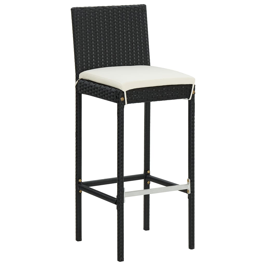 3-delige Tuinbarset massief acaciahout en poly rattan zwart is nu te koop bij PeponiXL, paradijselijk wonen!