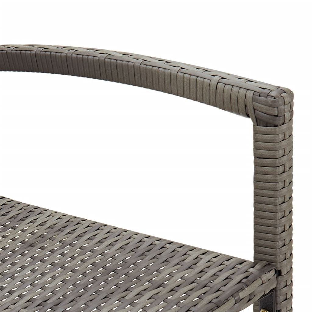 3-delige Tuinbarset massief acaciahout en poly rattan grijs is nu te koop bij PeponiXL, paradijselijk wonen!