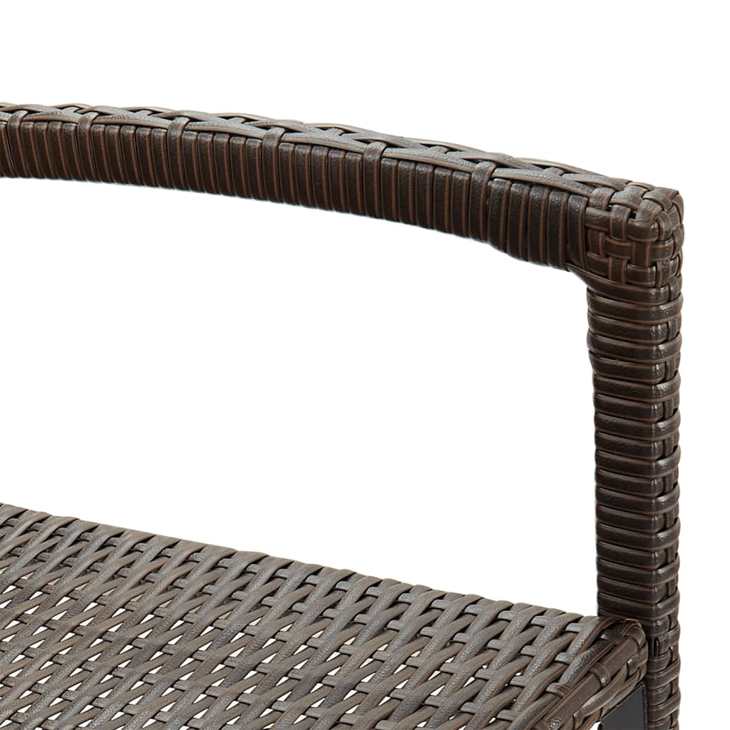 5-delige Tuinbarset massief acaciahout en poly rattan bruin is nu te koop bij PeponiXL, paradijselijk wonen!