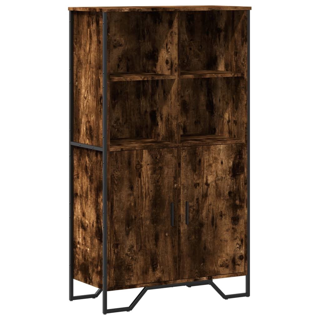 Hoge kast 79,5x35,5x137,5 cm bewerkt hout gerookt eikenkleurig is nu te koop bij PeponiXL, paradijselijk wonen!