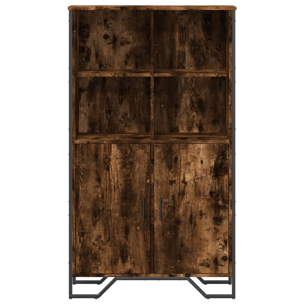 Hoge kast 79,5x35,5x137,5 cm bewerkt hout gerookt eikenkleurig is nu te koop bij PeponiXL, paradijselijk wonen!