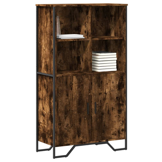 Hoge kast 79,5x35,5x137,5 cm bewerkt hout gerookt eikenkleurig is nu te koop bij PeponiXL, paradijselijk wonen!