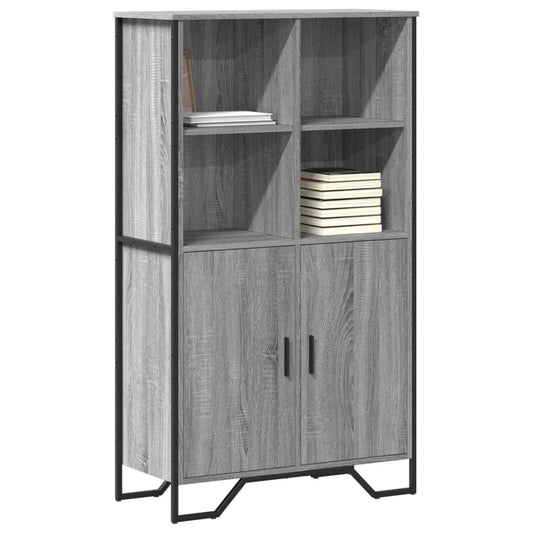 Hoge kast 79,5x35,5x137,5 cm bewerkt hout grijs sonoma eiken is nu te koop bij PeponiXL, paradijselijk wonen!
