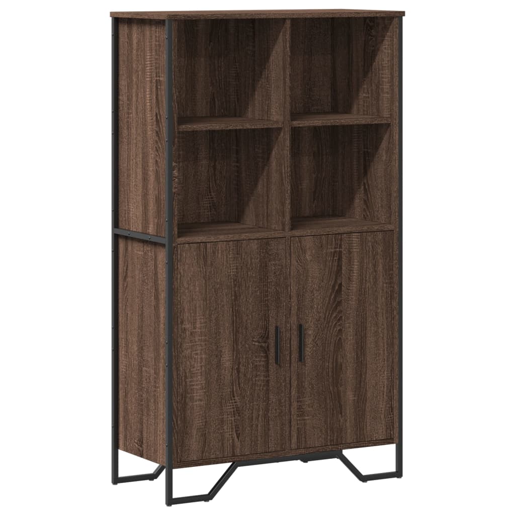 Hoge kast 79,5x35,5x137,5 cm bewerkt hout bruin eikenkleur is nu te koop bij PeponiXL, paradijselijk wonen!