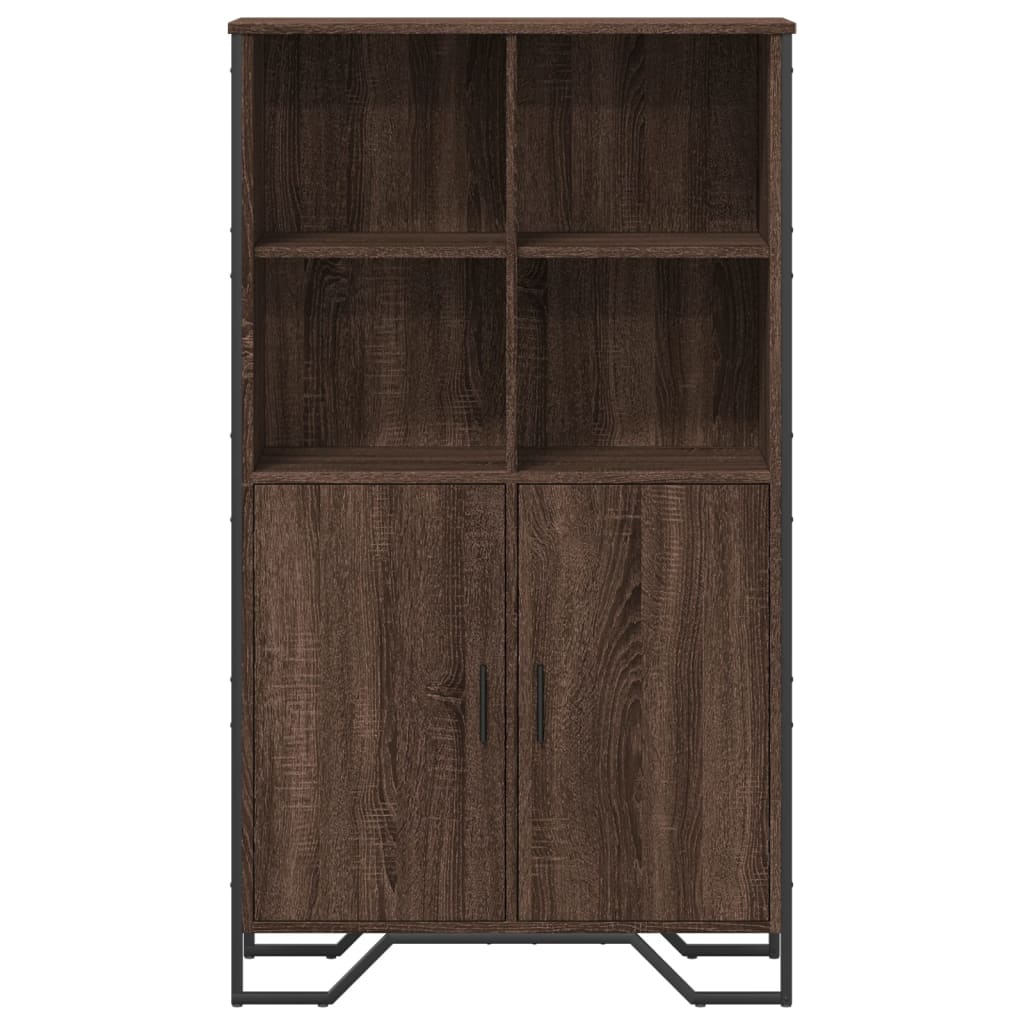 Hoge kast 79,5x35,5x137,5 cm bewerkt hout bruin eikenkleur is nu te koop bij PeponiXL, paradijselijk wonen!